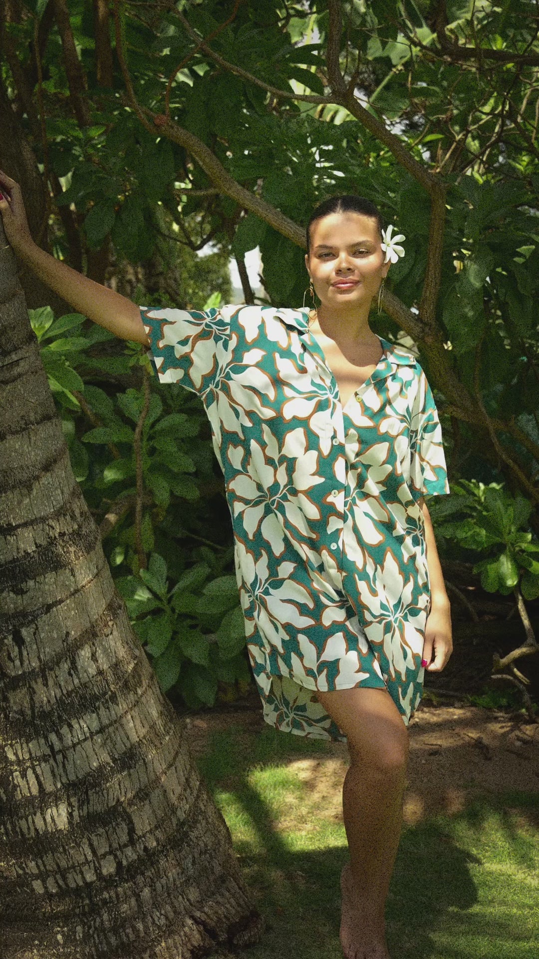 Calabria Shirt Dress - Bloomtide Petrol